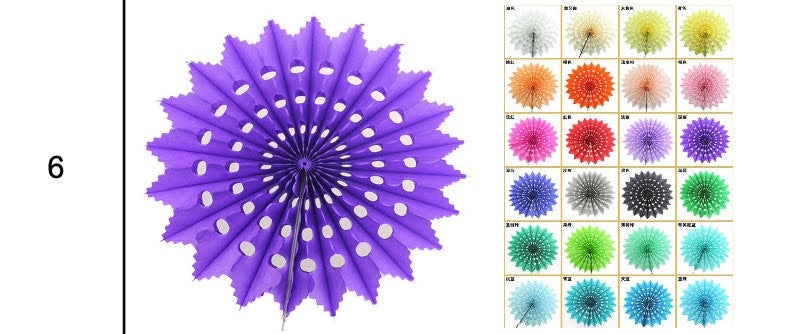 Set of 5 - Paper Fans