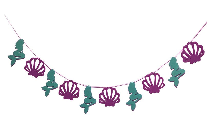 Mermaid and Seashell Banner