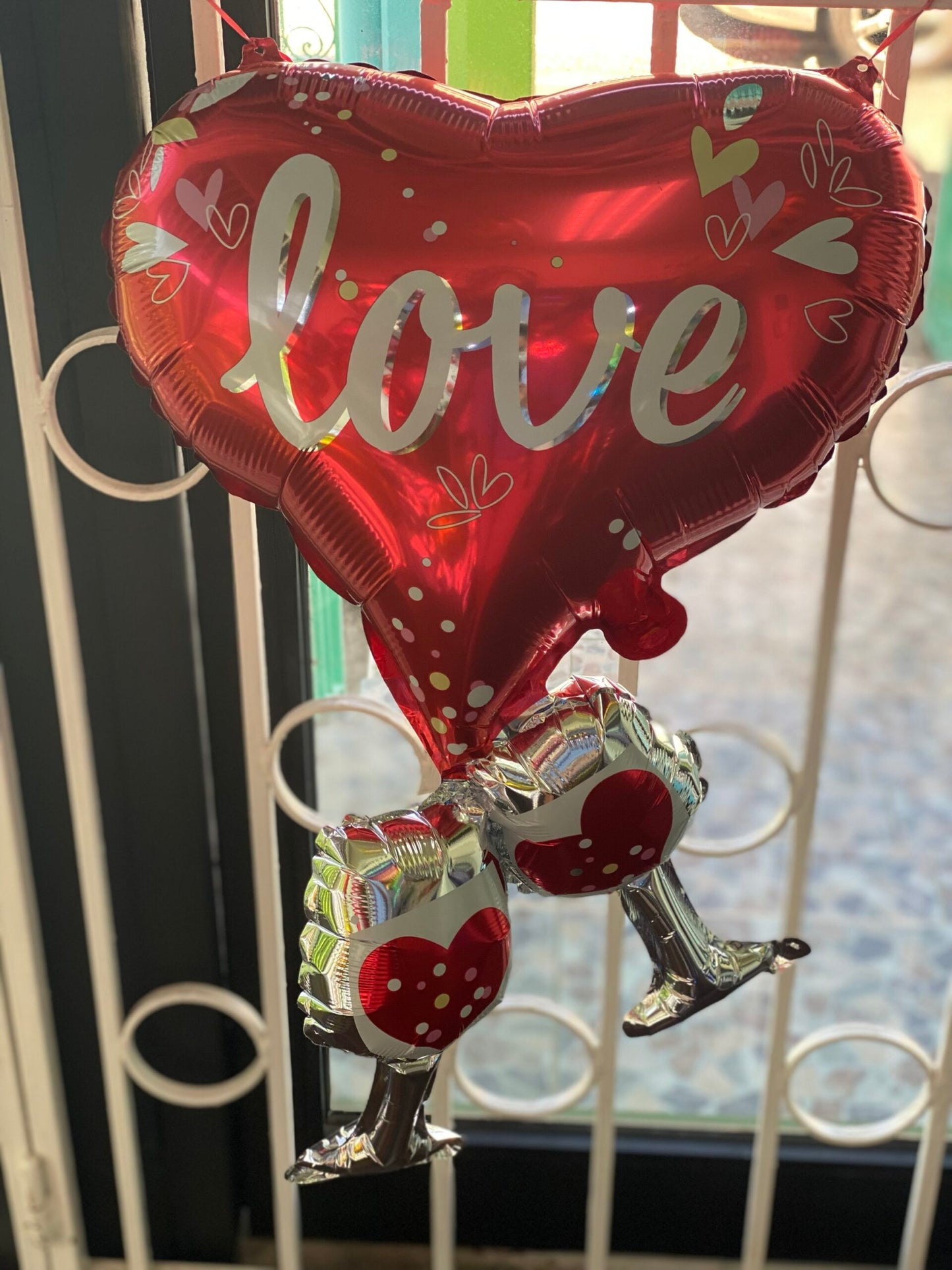 Love Heart And Wine Glasses Foil Balloon