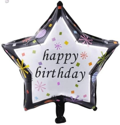 Happy Birthday 18 Inch Star Foil Balloon