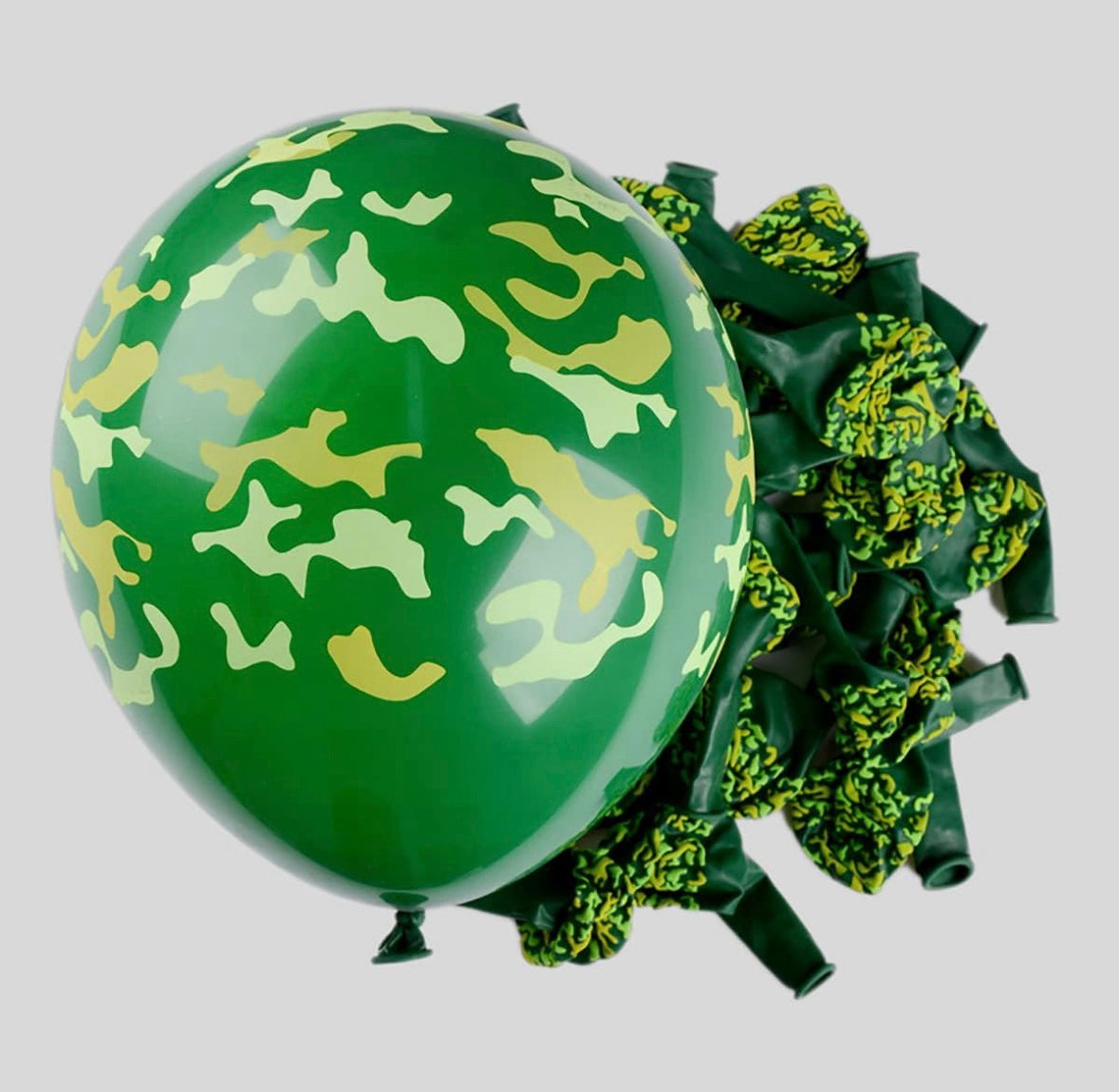 Pack of 10 - Army Camouflage Pattern 12 Inch Latex