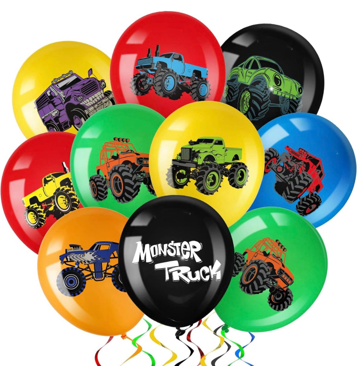 Pack of 5 - Monster Truck 12 Inch Latex