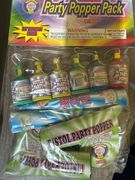 Party Popper 10PC Pack