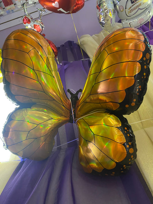 Golden Butterfly Foil Balloon