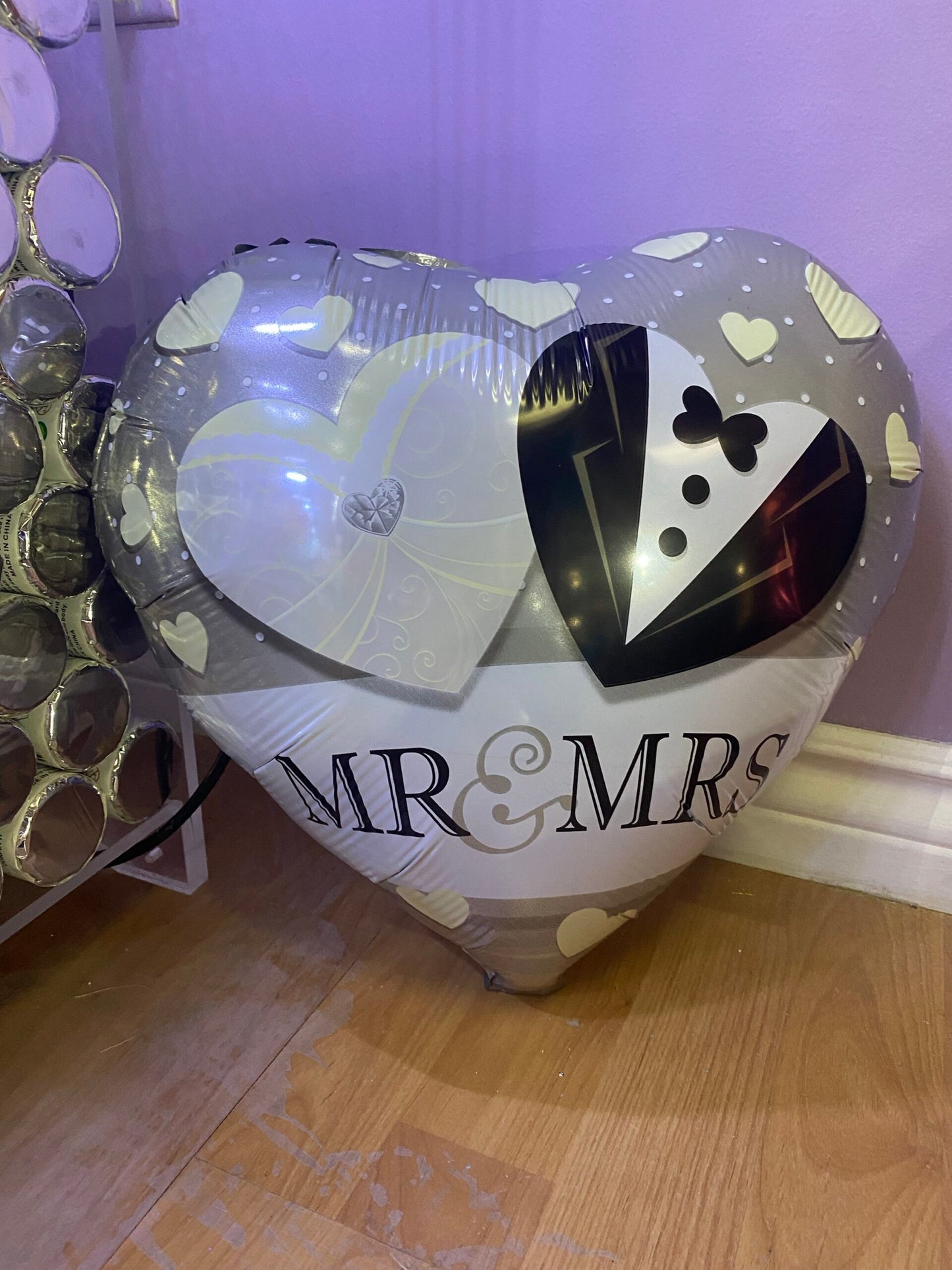 Mr Mrs Heart Foil Balloon