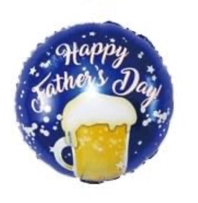 Happy Father’s Day Blue with Beer Mug 18 Inch Foil Balloon