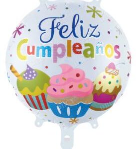 Spanish Round 18 Inch Cupcakes Foil Balloon