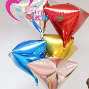 3D Flat Top Diamond Foil Balloon