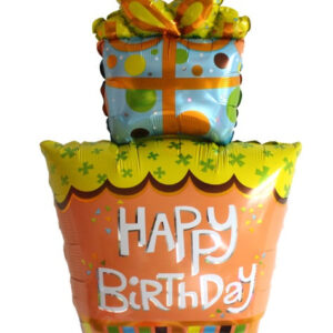 Blue and Orange Presents Foil Balloon