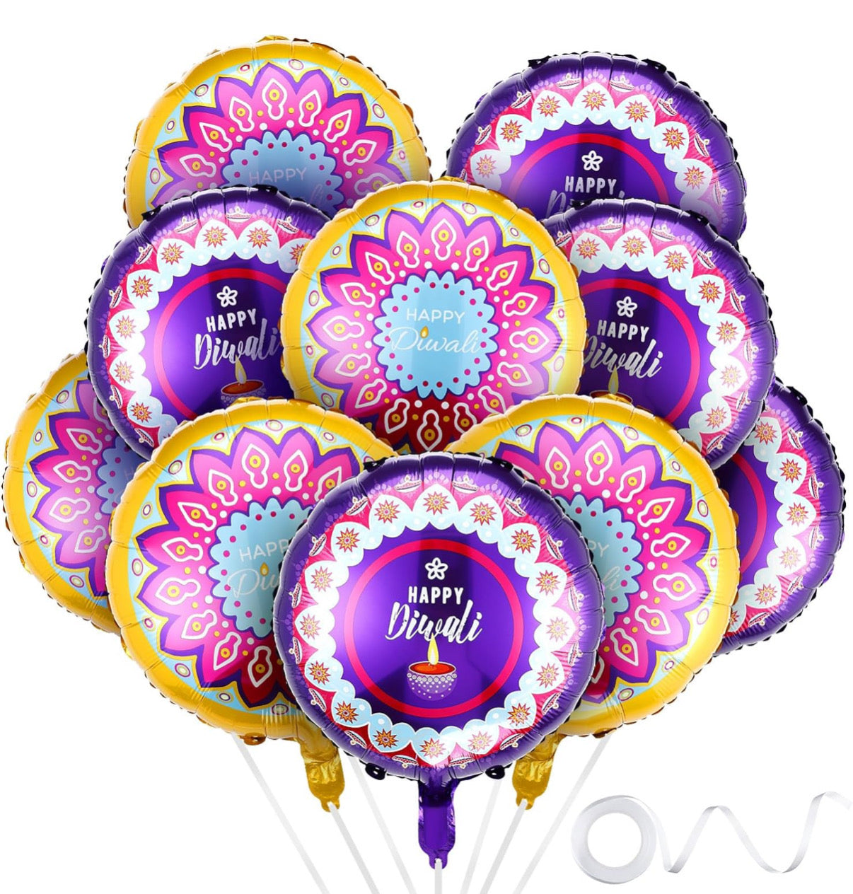 Divali 18 Inch Round Foil Balloon