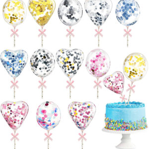 5 Inch Confetti-filled latex Cake Toppers