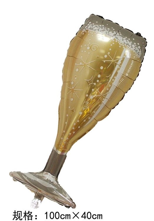 Gold Champagne Glass Foil Balloon