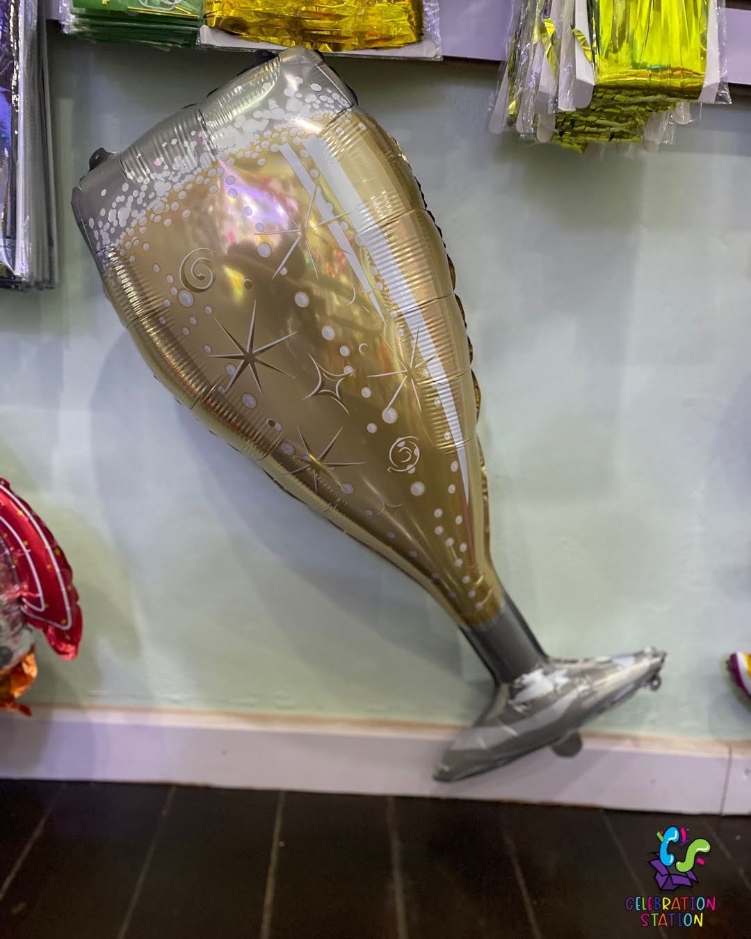 Gold Champagne Glass Foil Balloon - Image 2