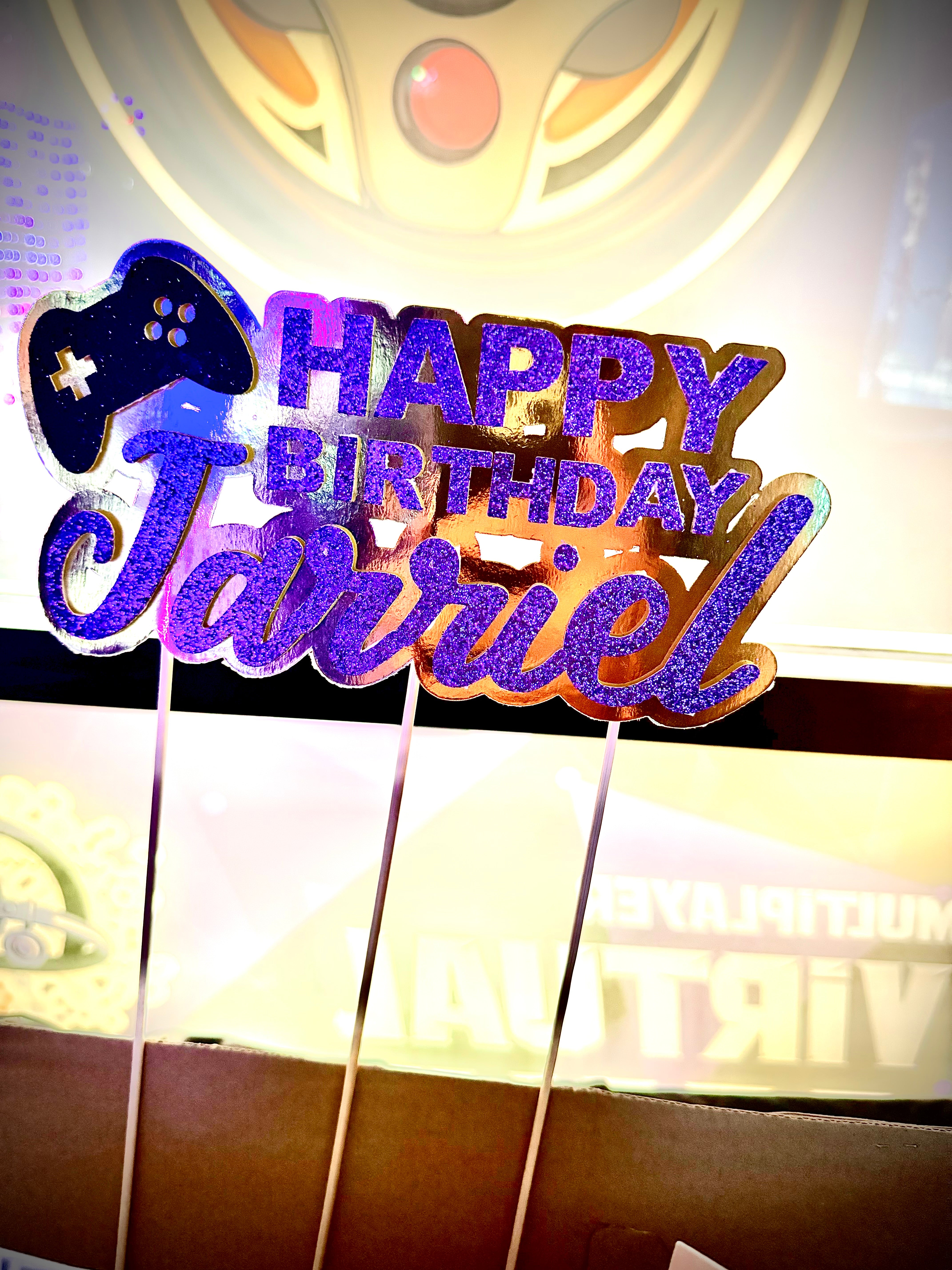 Custom Cake Single Piece Topper - Image 2