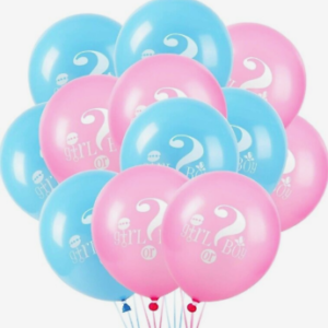 Girl or Boy Pink and Blue 12 Inch Latex Balloon Set