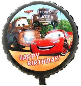 Happy Birthday 18 Inch Round Foil Balloon Cars Characters