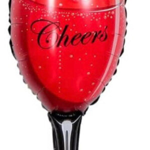 Bloody Cheers Champagne Glass Foil Balloon