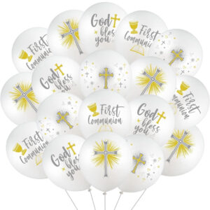 First Communion 12 Inch Latex Balloons