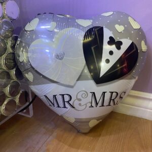 Mr Mrs Heart Foil Balloon