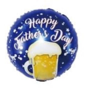 Happy Father’s Day Blue with Beer Mug 18 Inch Foil Balloon