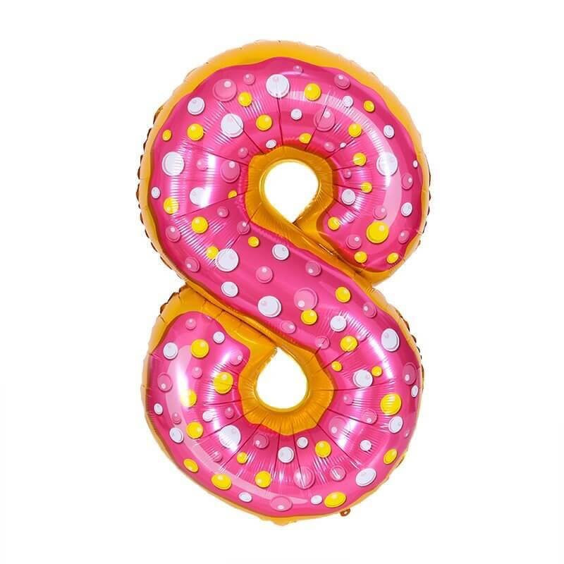 Single Digit Doughnut-Patterned 32” Number Balloon Display - Image 6
