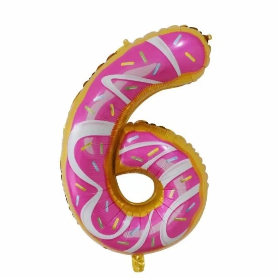 Single Digit Doughnut-Patterned 32” Number Balloon Display - Image 4