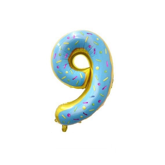 Single Digit Doughnut-Patterned 32” Number Balloon Display - Image 7