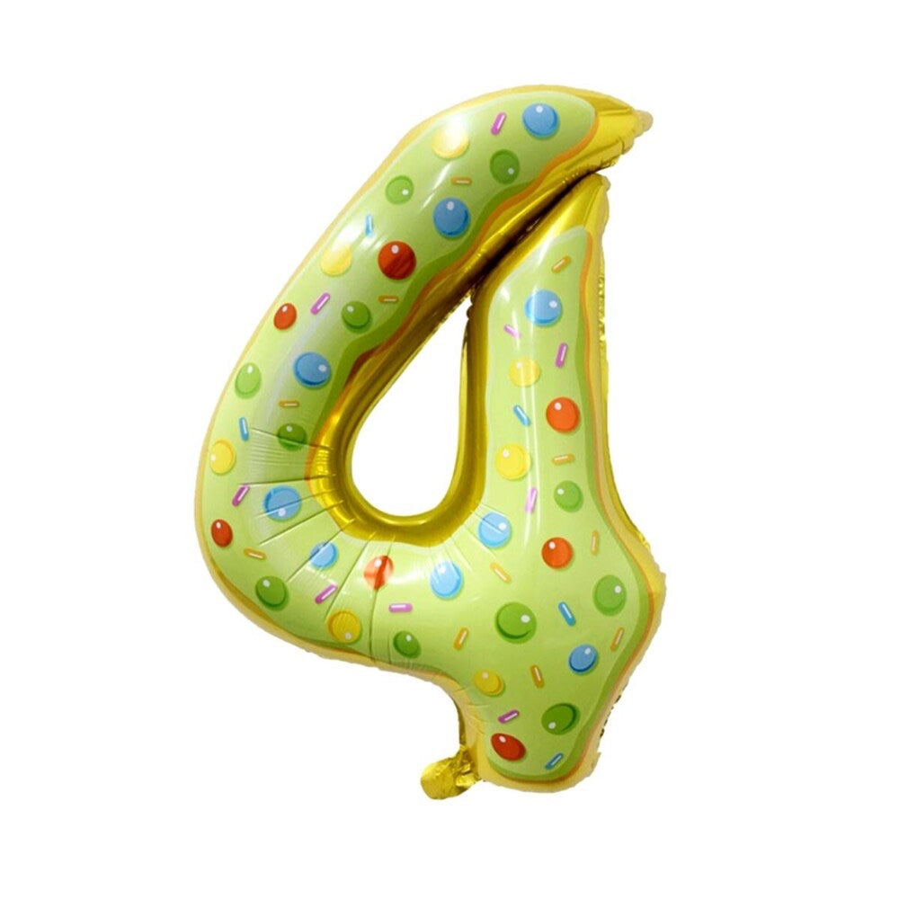 Single Digit Doughnut-Patterned 32” Number Balloon Display - Image 2