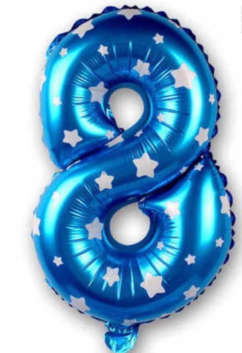 Number 8 16" Foil Balloon