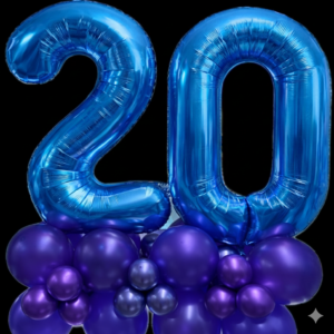 Double Digit Blue 40” Number Balloon Display