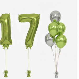 Double Digit Green 40” Number Balloon Bouquet