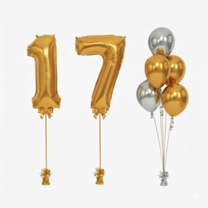 Double Digit Gold 40” Number Balloon Bouquet