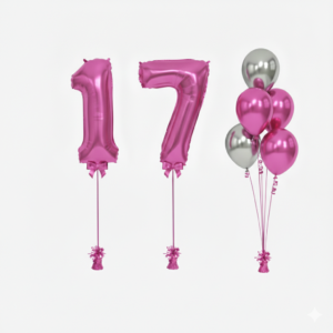 Double Digit Hot Pink 40” Number Balloon Bouquet