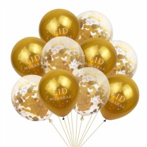Eid Mubarak 12 Inch Latex Balloons