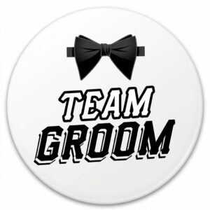Team Groom Button Pin