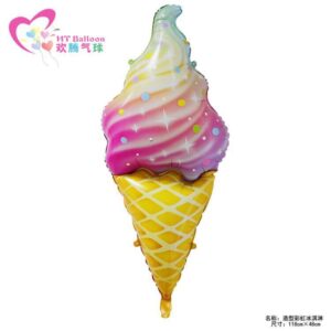 Ice Cream Cone Swirl Foil Balloon
